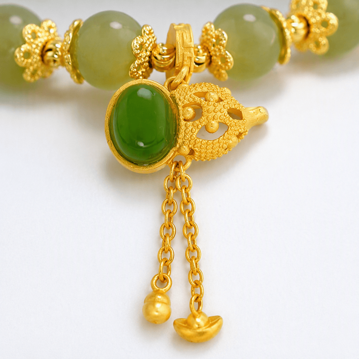Green Hour Charm Bracelet — Quiet Hours Collection