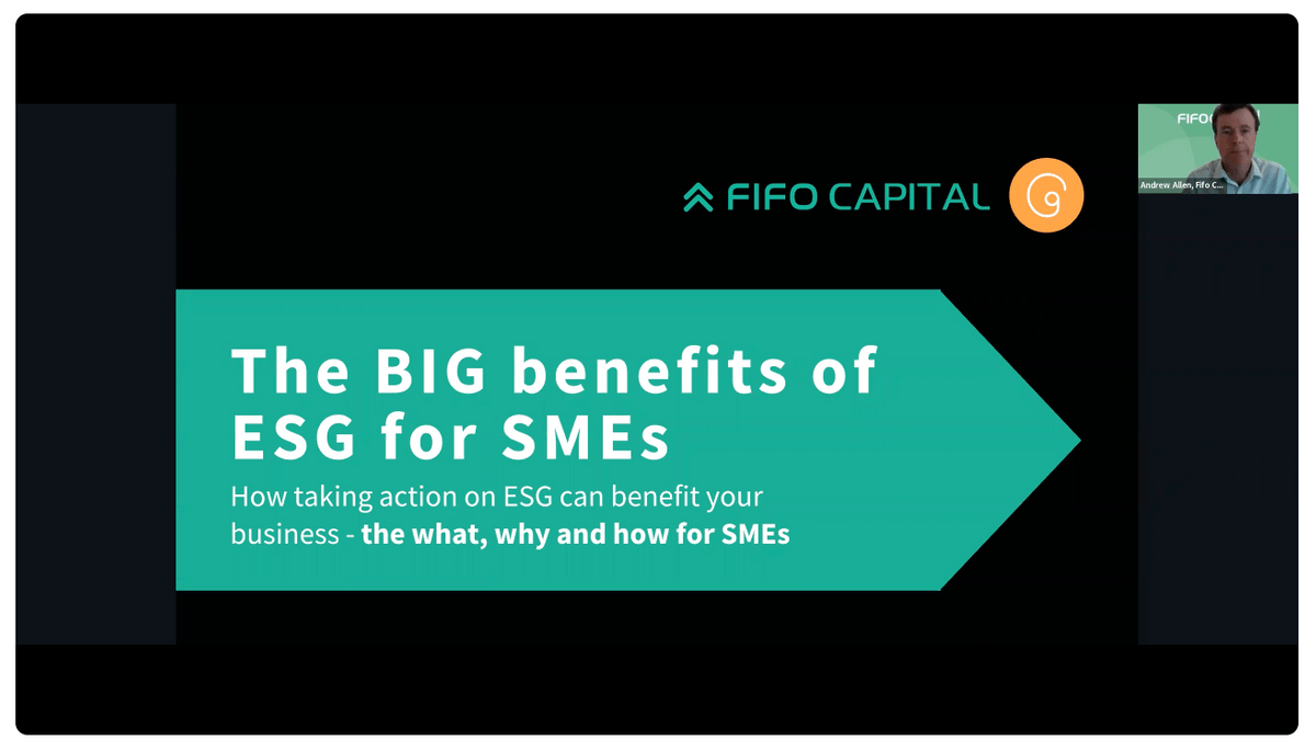 The BIG Benefits of ESG for SMEs proudly presented by FIFO Capital and givvable