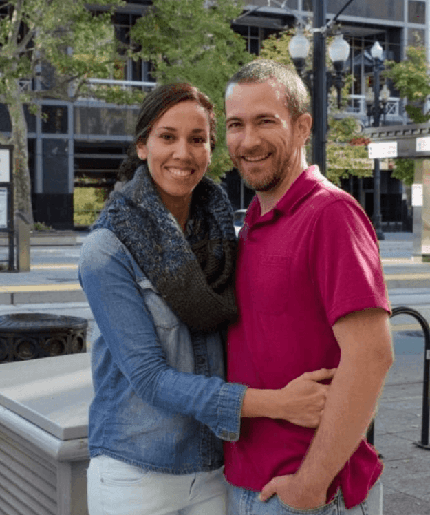 Jason and Giselle in downtown Salt Lake City Utah