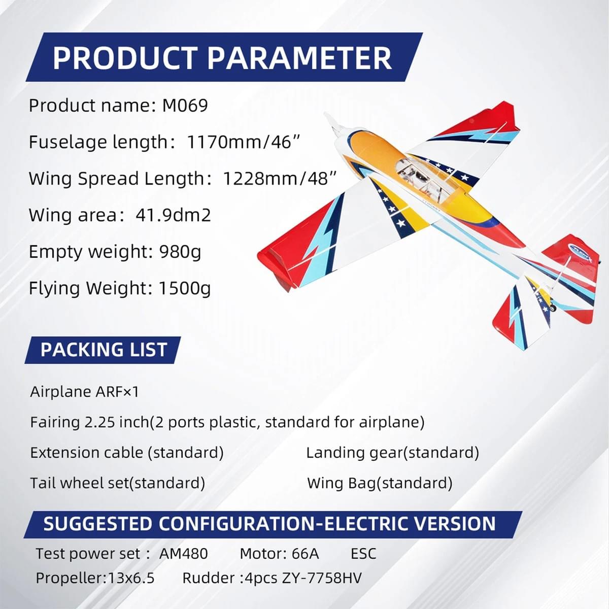 VOTEC 322 91inch Balsa model airplane 60-80cc 3D Fixed Wing Light Wood Remote-Controlled Aircraft(Or