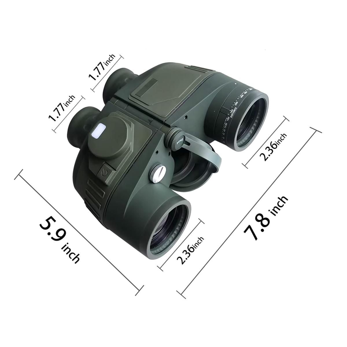 Telescope Binoculars 7x50 Professional Powerful Binoculars with Internal Rangefinder Compass