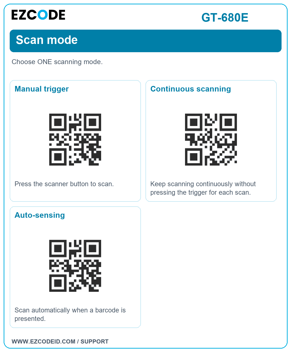 Manual trigger setting code