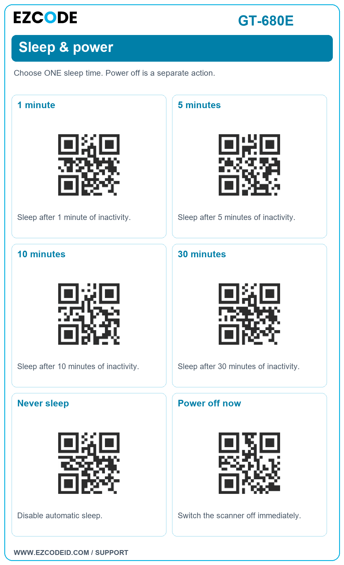 1 minute setting code
