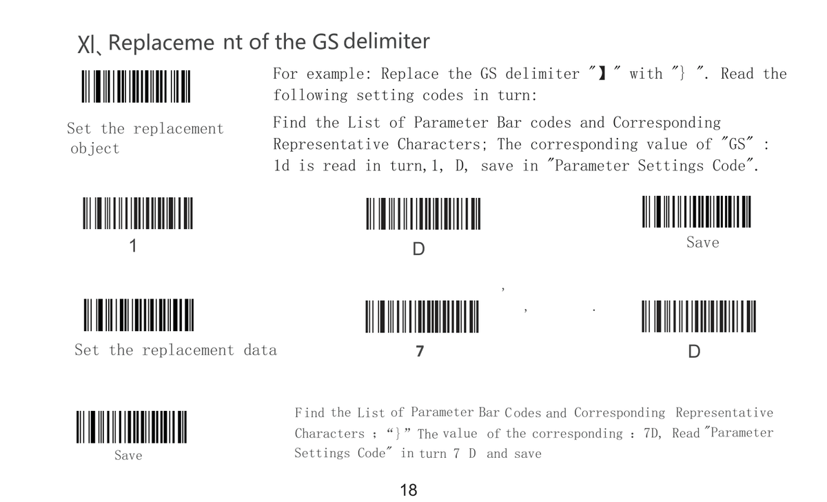 GS delimiter replacement example - part 1