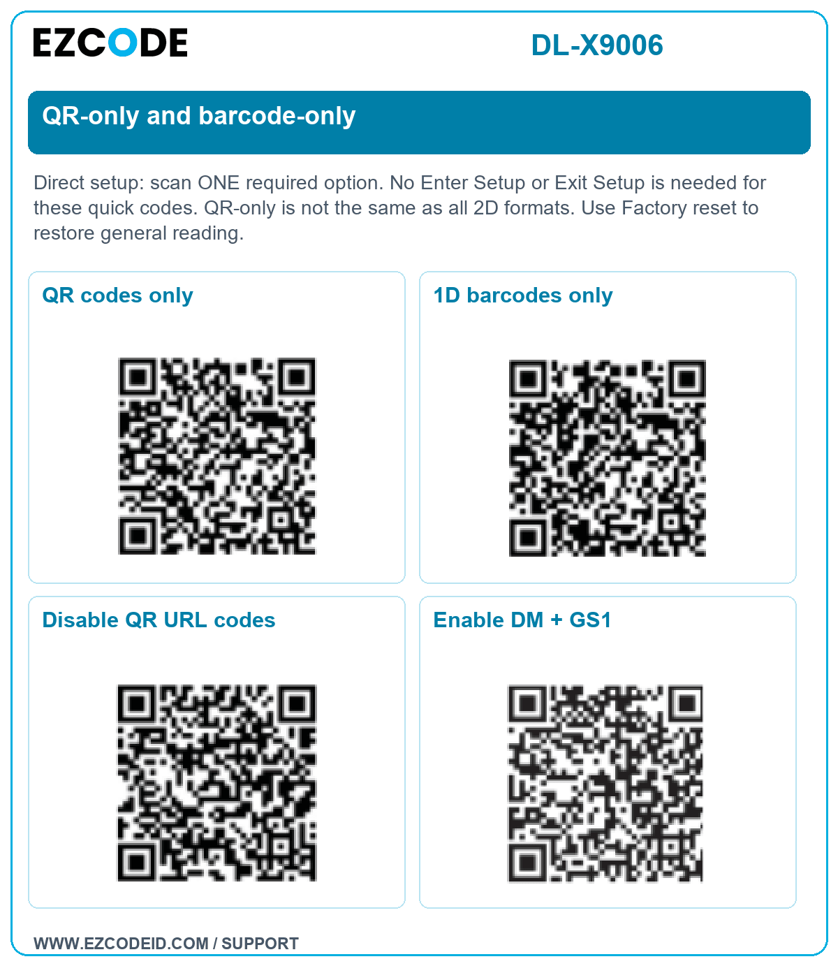 QR codes only