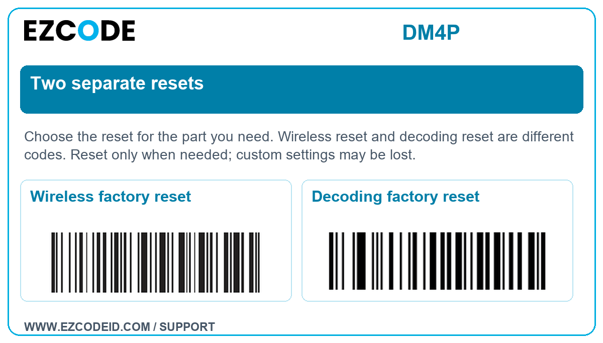 Wireless factory reset