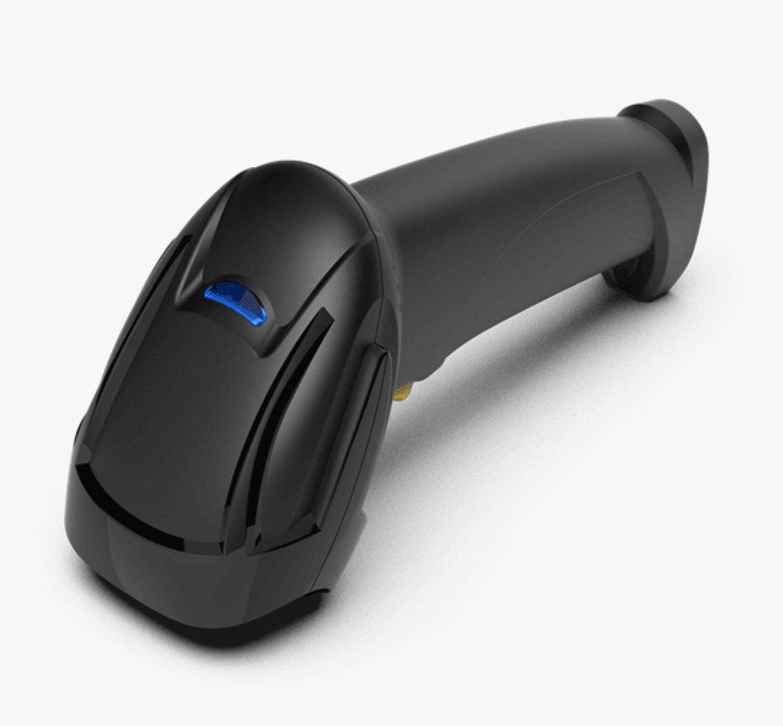 TBH-BLE black handheld scanner with blue indicator