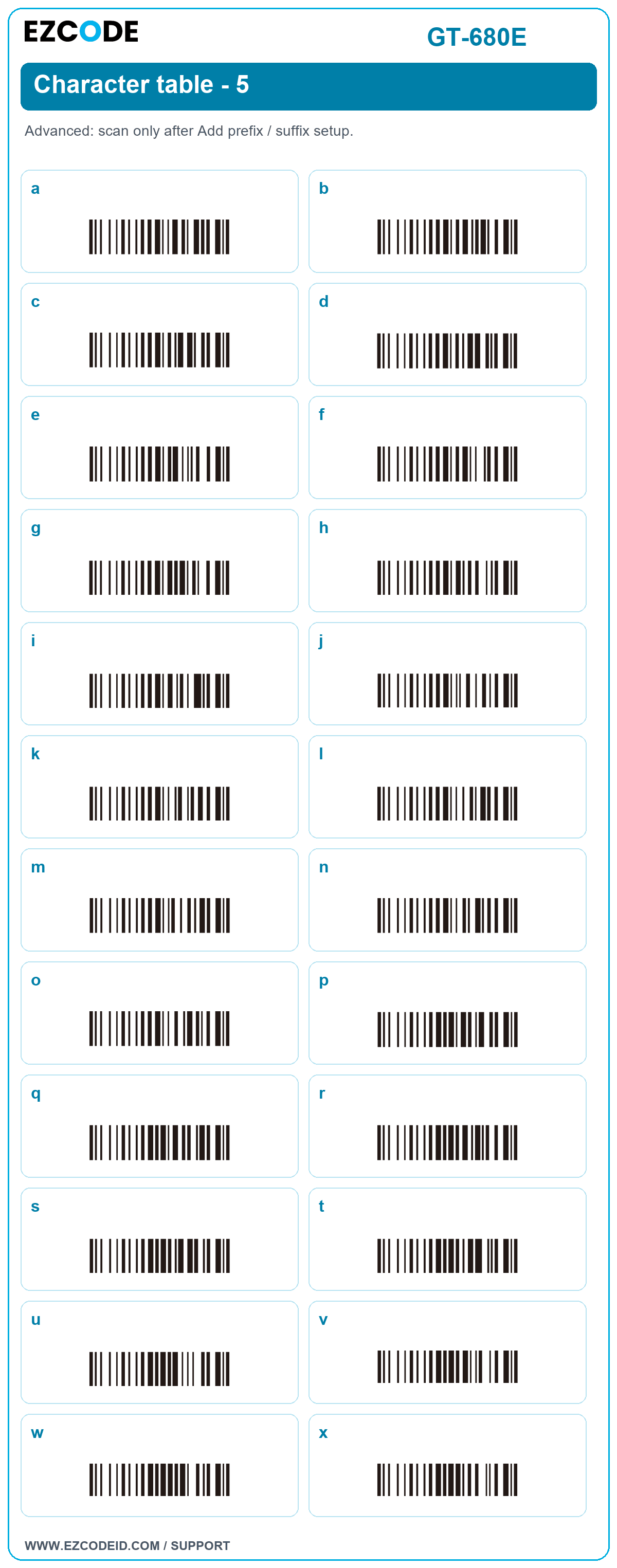 a setting code