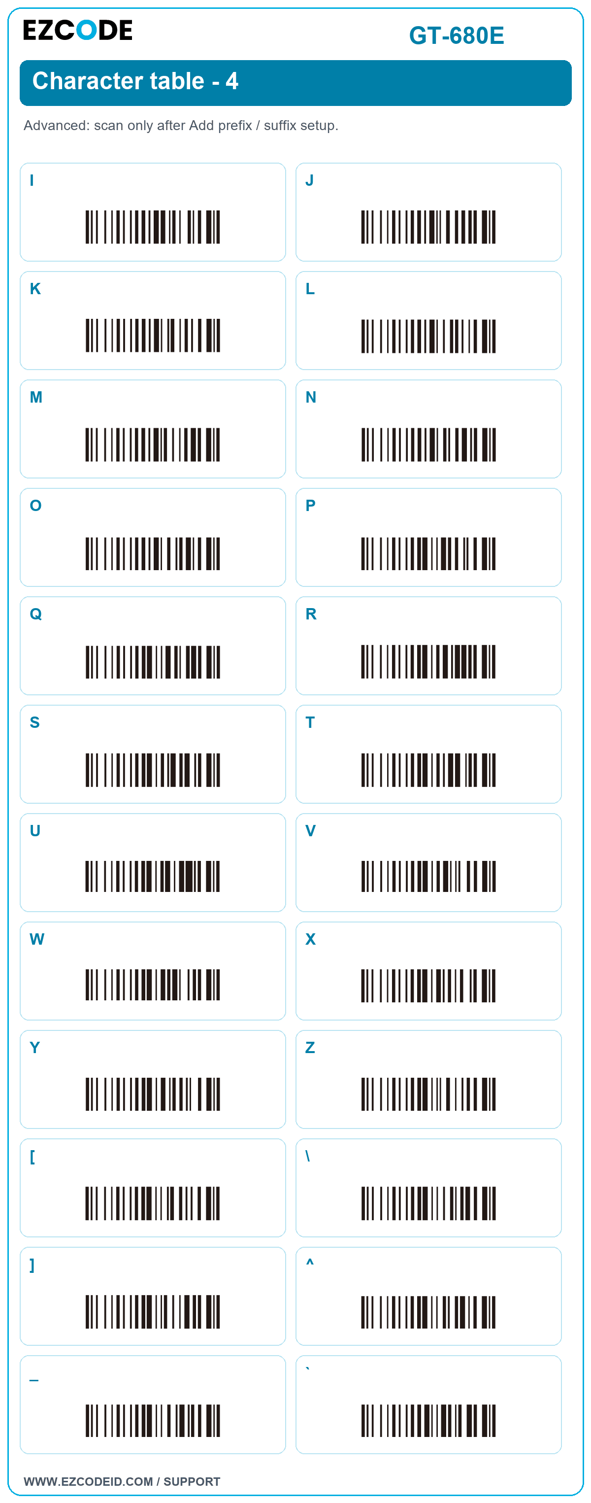 I setting code