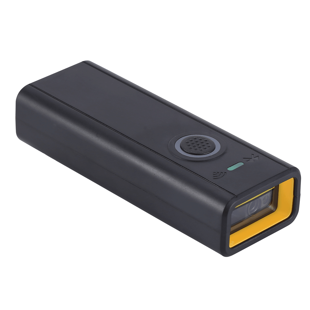 EZCODE DM4P compact black scanner with yellow scan window