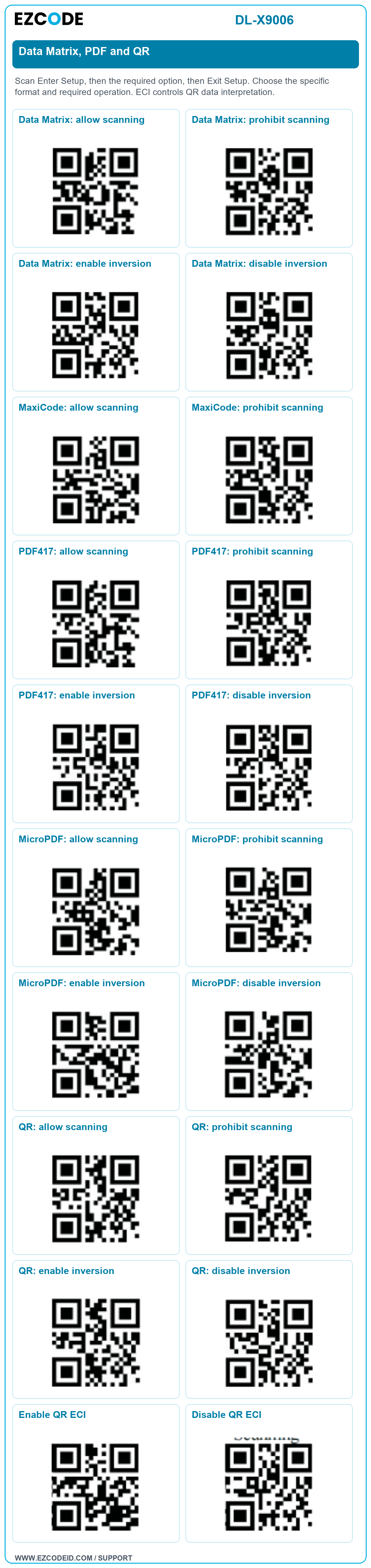 Data Matrix: allow scanning