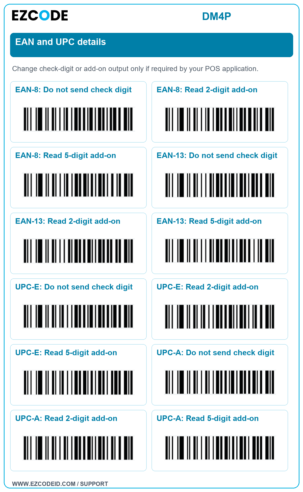 EAN-8: Do not send check digit