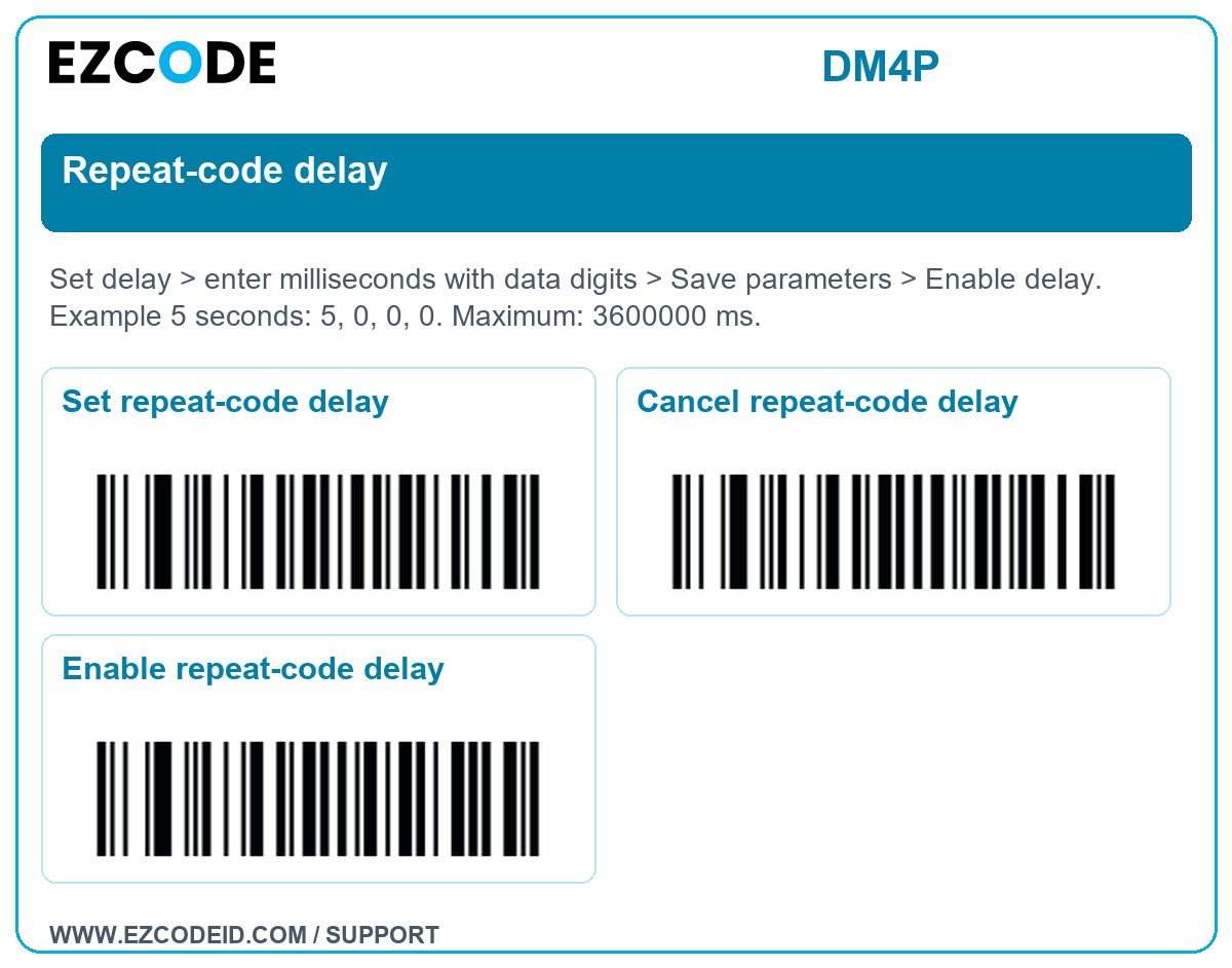 Set repeat-code delay