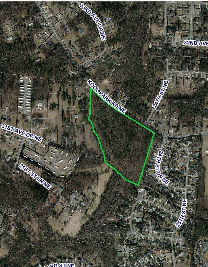 Residential Land Development on Kool Park Road in Catawba County NC - Aerial Photo 1
