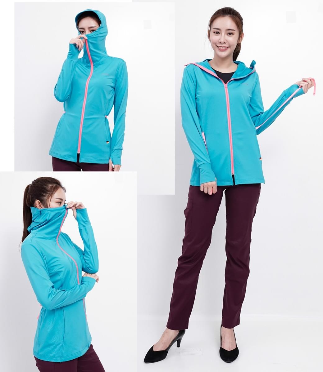 女款全方位高度防曬UPF50+吸濕排汗透氣速乾長袖風衣外套(SJL001 三色可選)