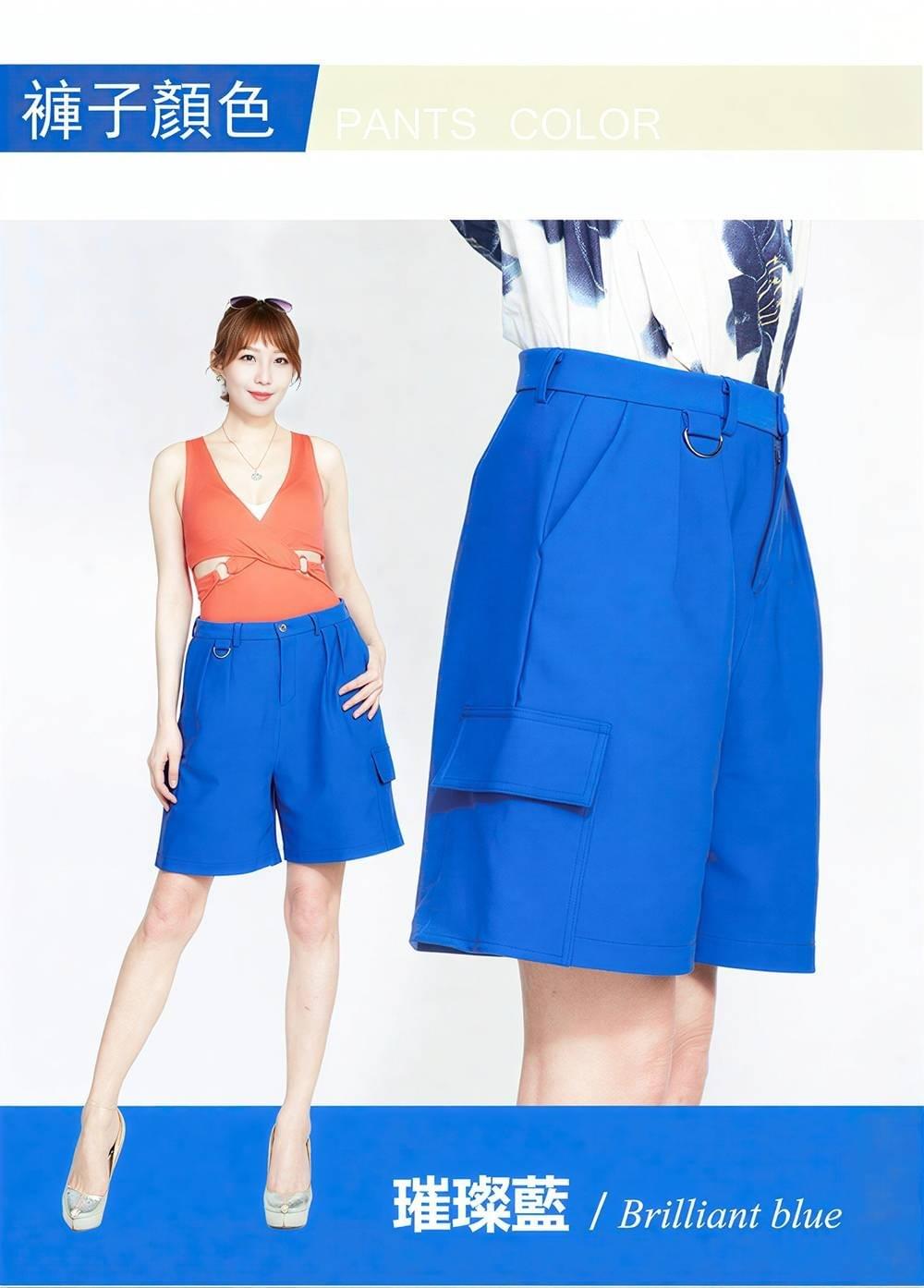女款時尚Sorana 精品涼感休閒多口袋短褲 (HPL012 兩色選)