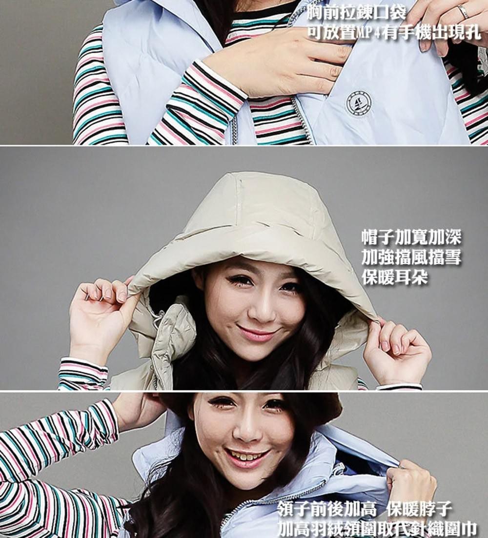 親子款 極地水鳥羽絨高磅加厚JIS90/10 Extra連帽羽絨背心(AH007 四色可選)