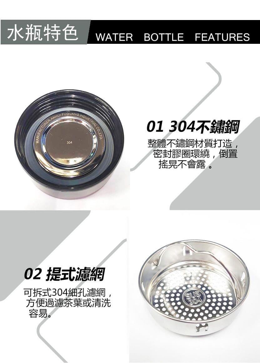 時尚質感雙層高硼硅兩用杯蓋玻璃水瓶 (TA042 兩色選)