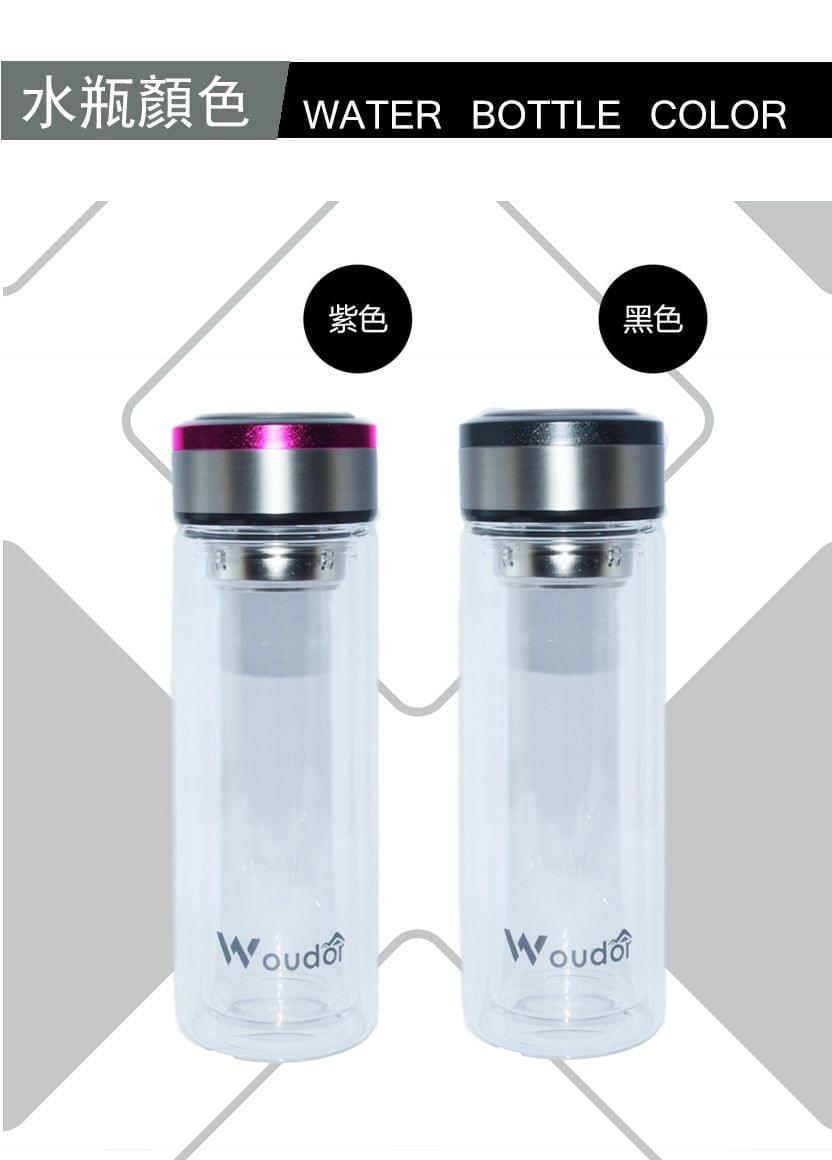 時尚質感雙層高硼硅兩用杯蓋玻璃水瓶 (TA042 兩色選)