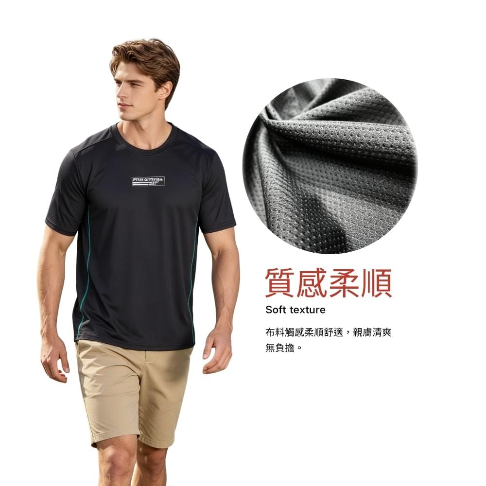 中性款超彈涼感鳥眼吸濕排汗上衣(DML2322 翡翠藍/黑色/磚紅/藕灰) 