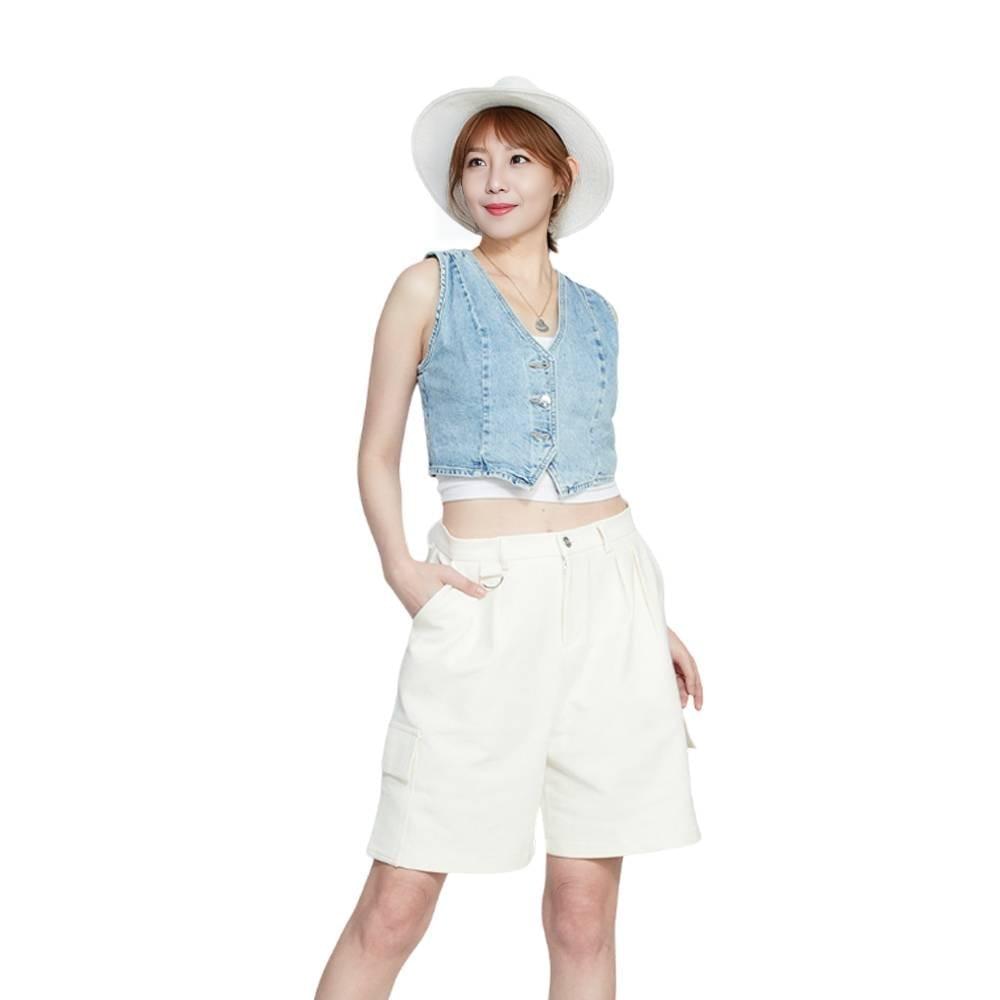 女款時尚Sorana 精品涼感休閒多口袋短褲 (HPL012 兩色選)