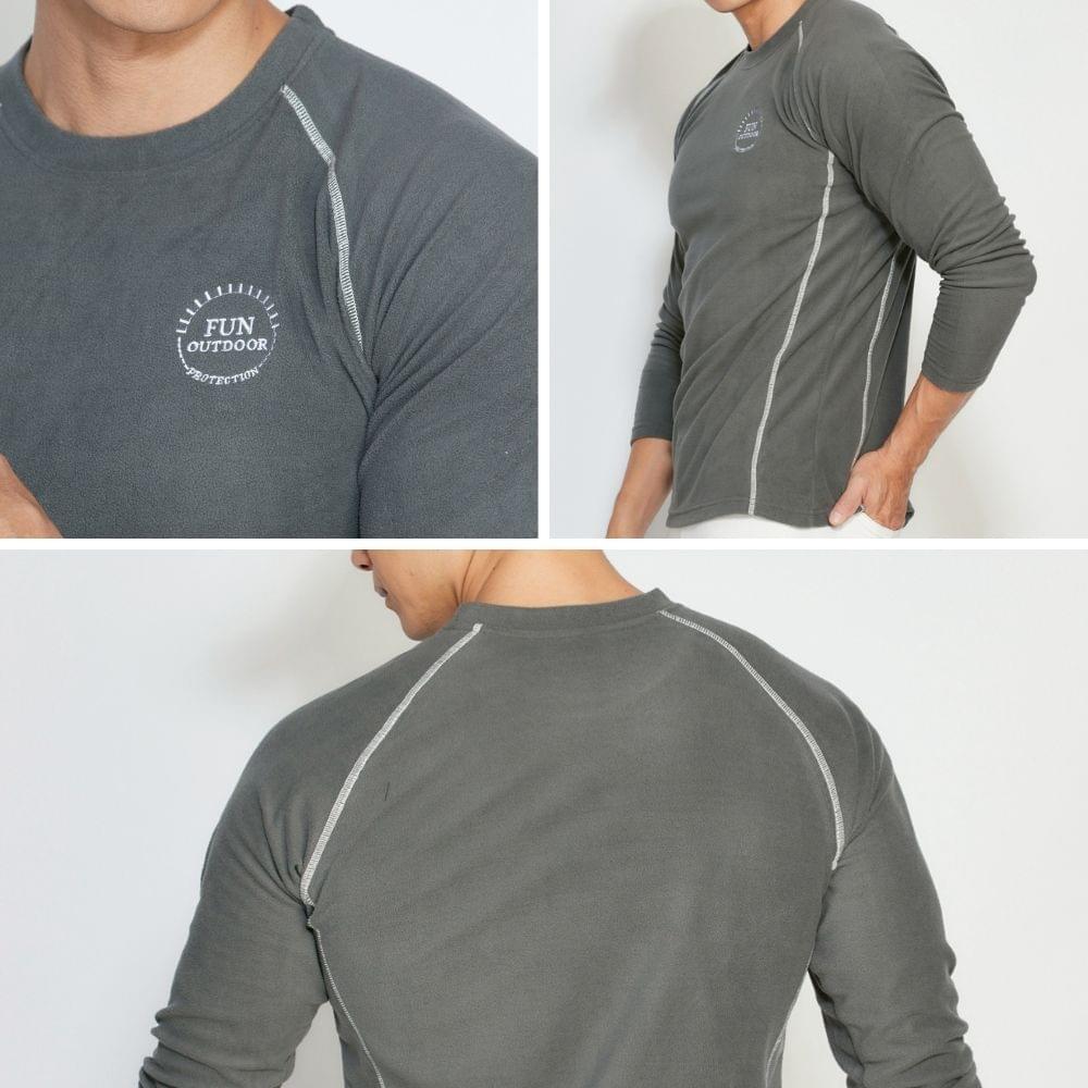 中性款遠紅外線蓄熱彈性極地絨素色保暖衣(DML2502 三色可選)