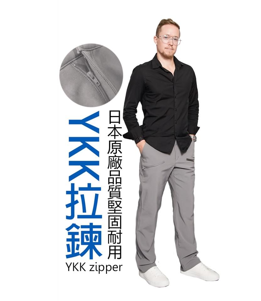 男款厚磅蜂巢格紋多口袋抓絨防風三層暖殼褲(HMP016 銀河灰/丈青)