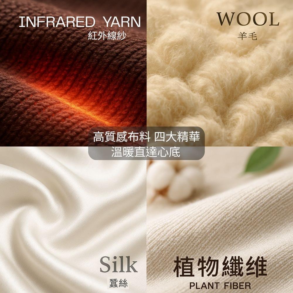 女款羊毛蠶絲遠紅外線紗厚保暖發熱衣(DWS2501 三色可選)