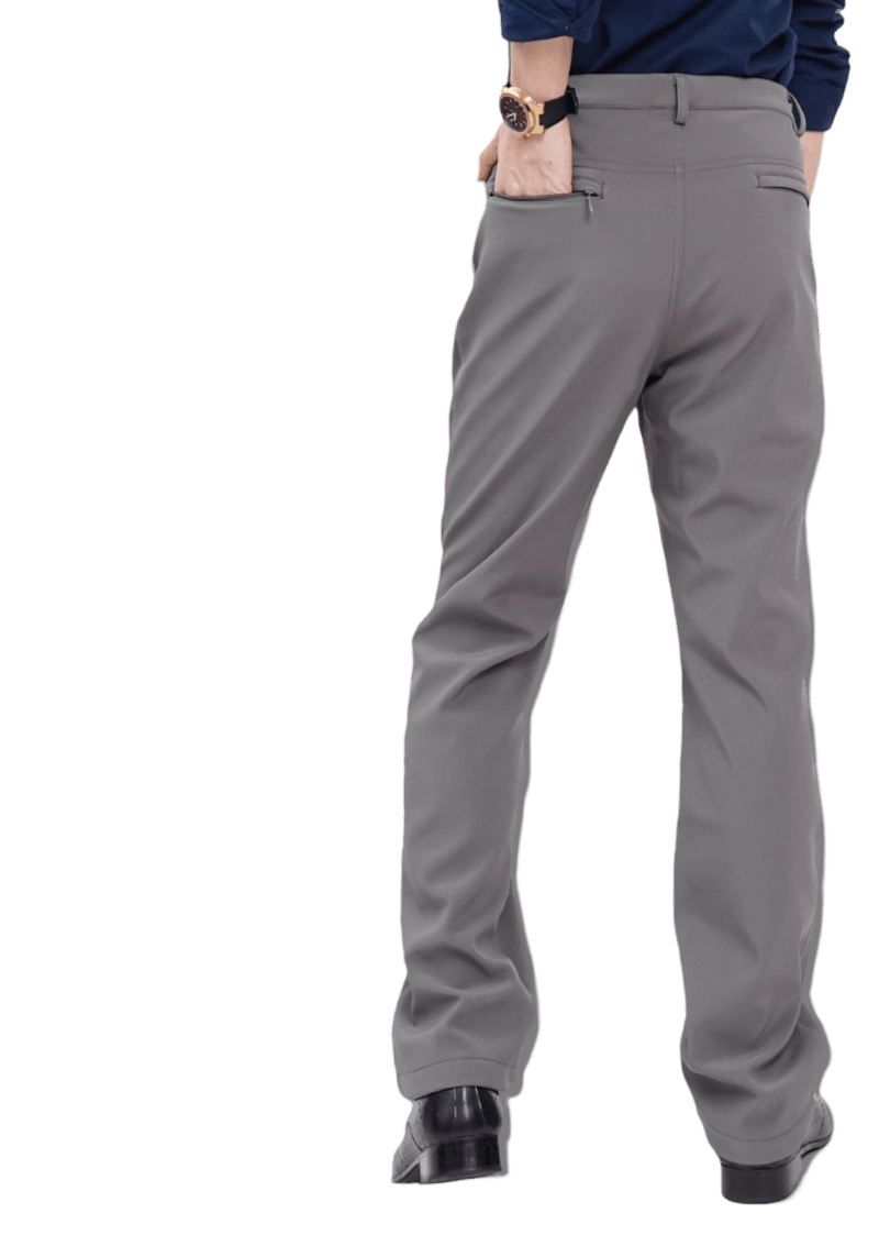 抓絨防風防潑水三層貼合彈性輕量軟殼褲保暖褲(HMP007 銷光灰)