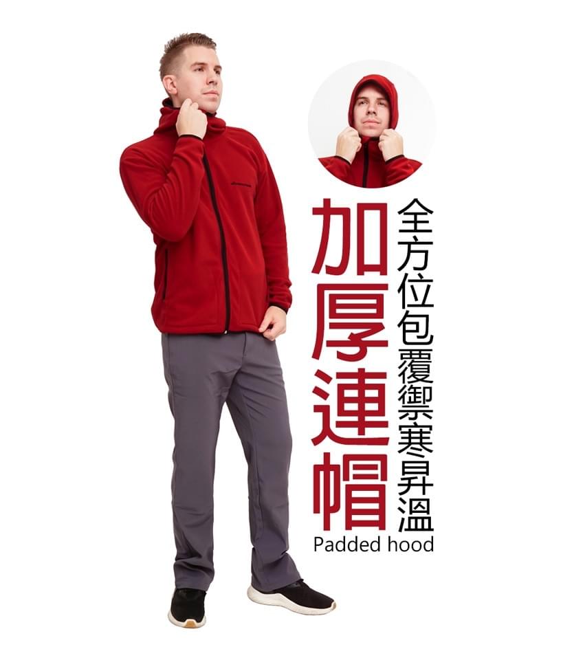 男款極地蓄熱保暖天鵝絨厚刷連帽外套(DM1804 三色可選)