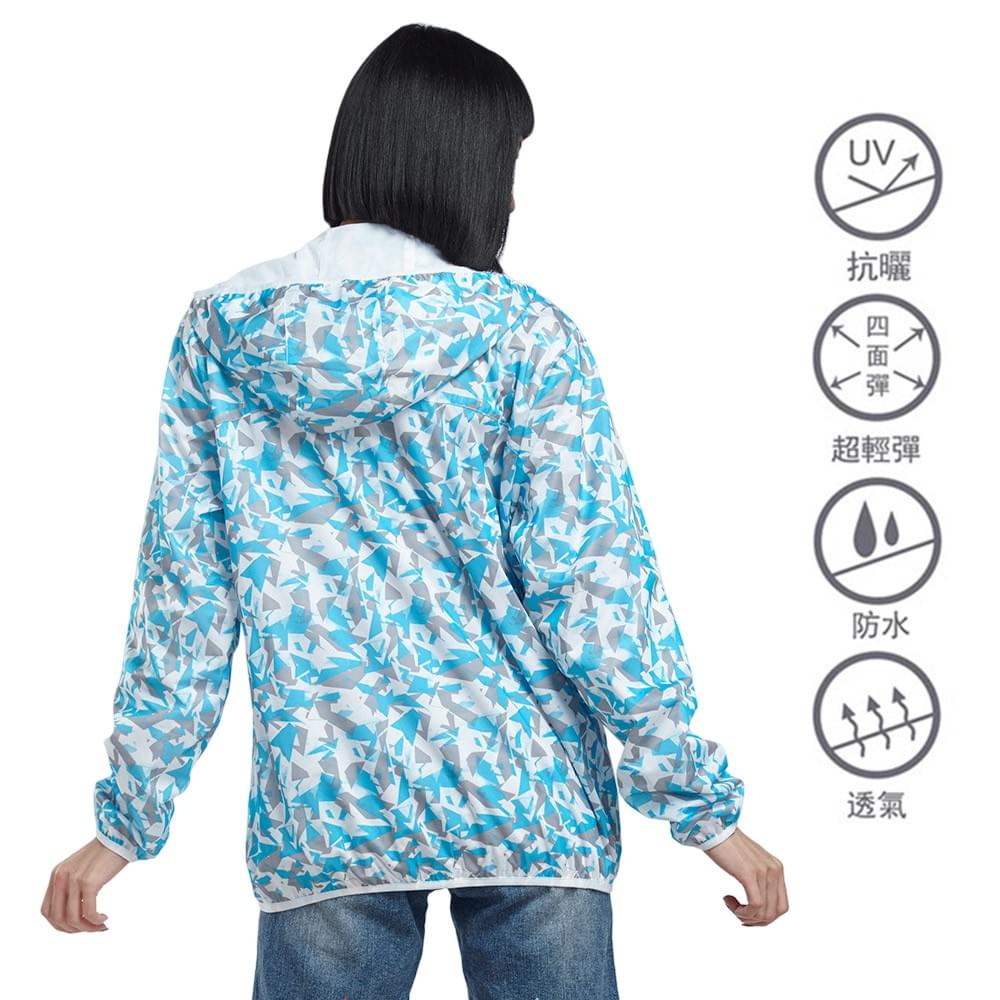 幾何印花柔軟舒適雙穿連帽防風外套( D1704 四色可選)