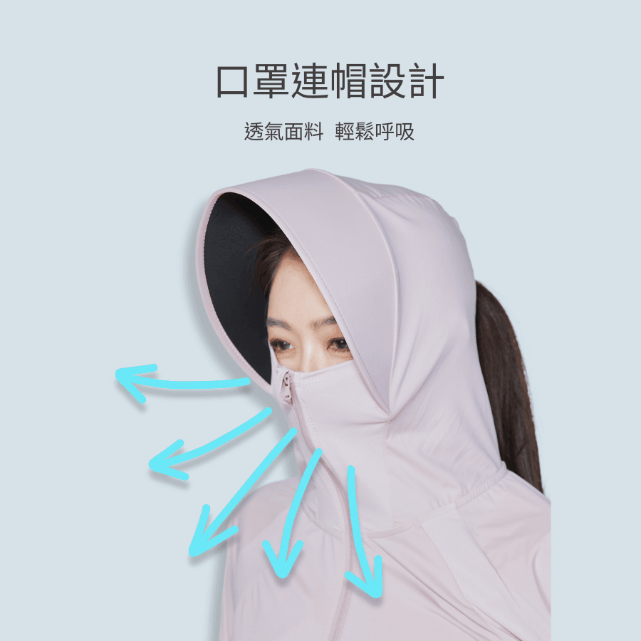 女款機能涼感輕盈抗夏防曬外套(HJL2501 藍紫/嫩粉/氣質灰)