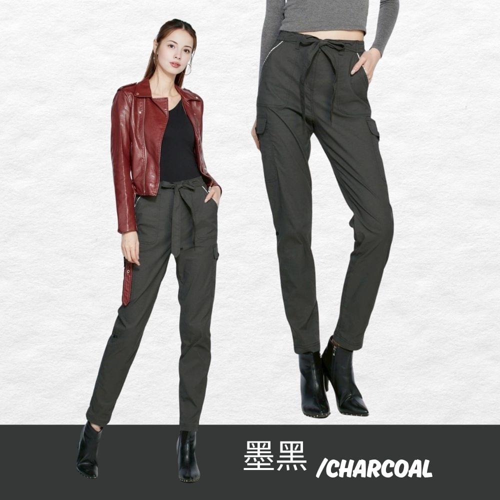 女款日系美型防曬長褲休閒褲(HPL008 墨灰/彩藍)