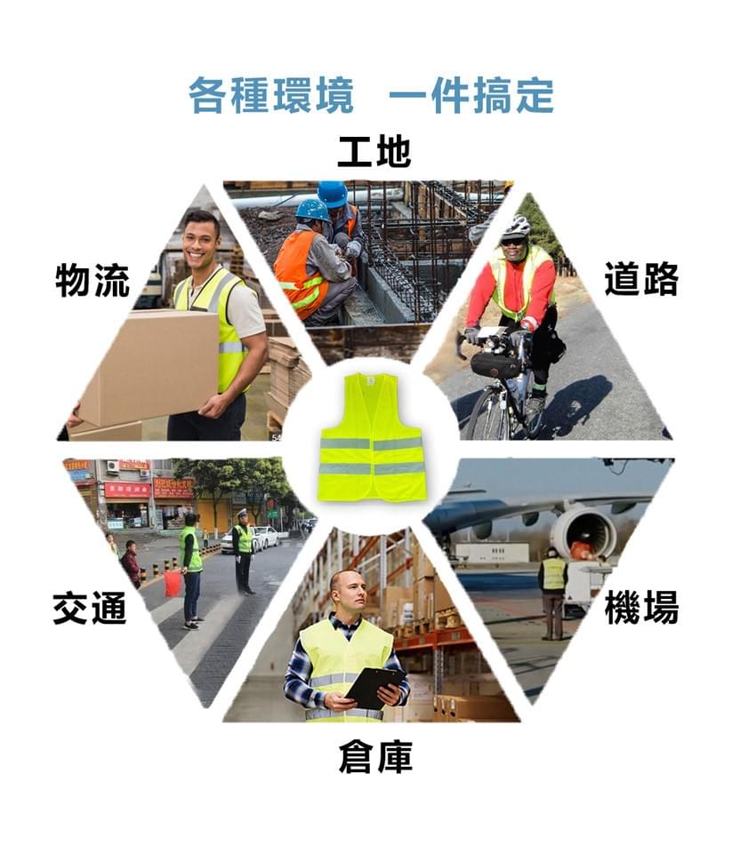 立體剪裁高科技防護反光背心(D2205 黃色/桔色)