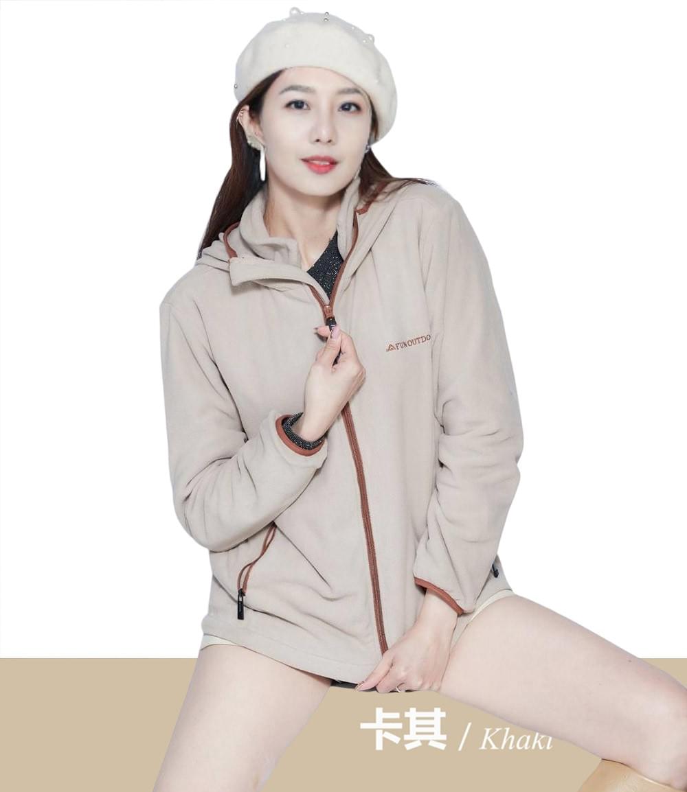 中性款雙層加厚絨毛連帽外套 (HML006 四色可選)