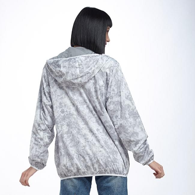 幾何印花柔軟舒適雙穿連帽防風外套( D1704 四色可選)