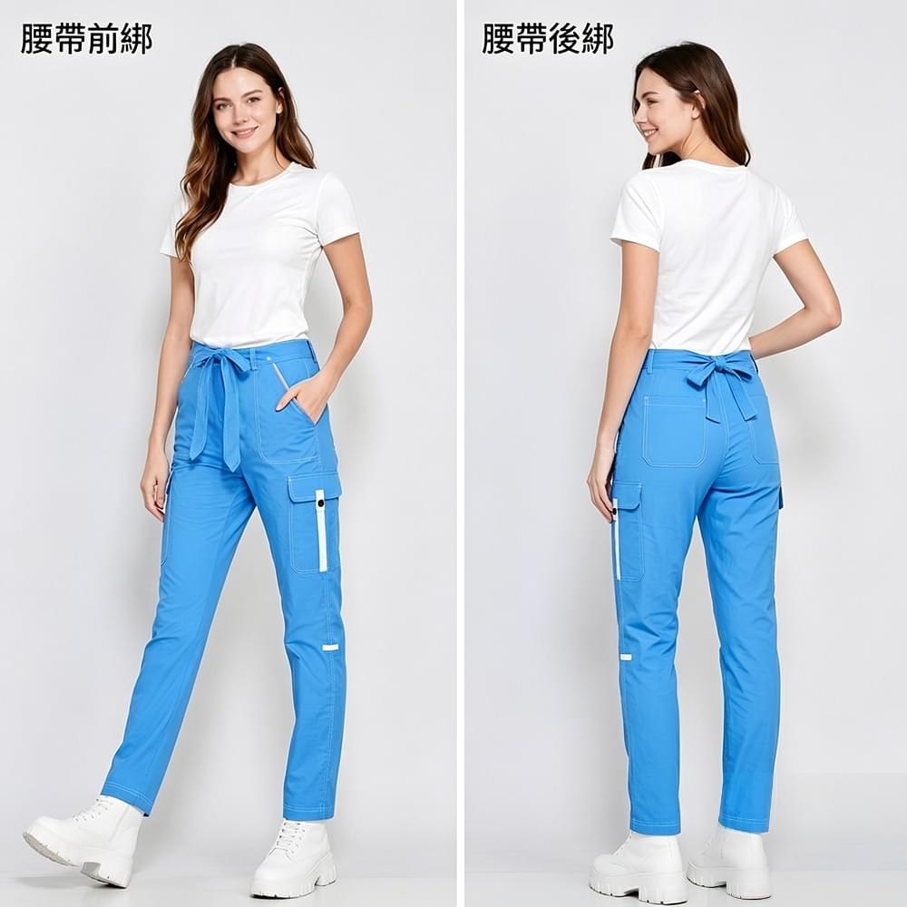 女款日系美型防曬長褲休閒褲(HPL008 墨灰/彩藍)