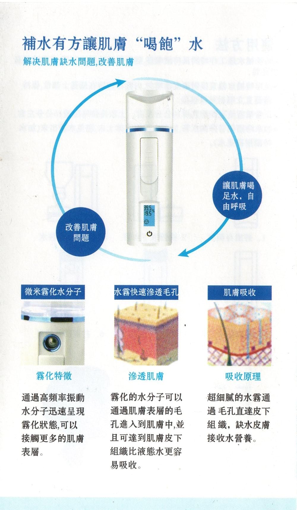 沁涼輕巧行動奈米噴霧/補水水霧儀 (CW01 單色)