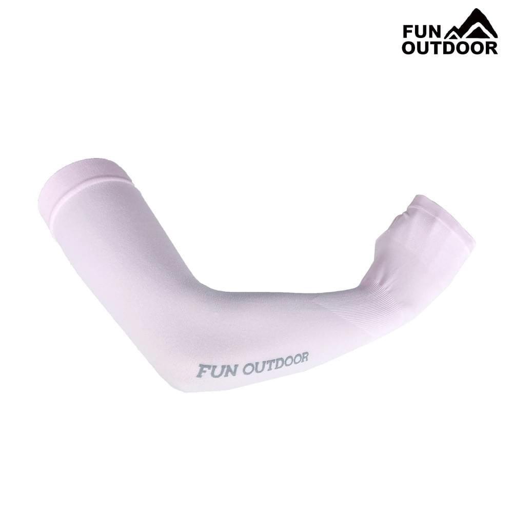 【戶外趣】超輕彈活動涼感舒適防曬透氣可露指 袖套(1616 黑色/粉紅/白色)