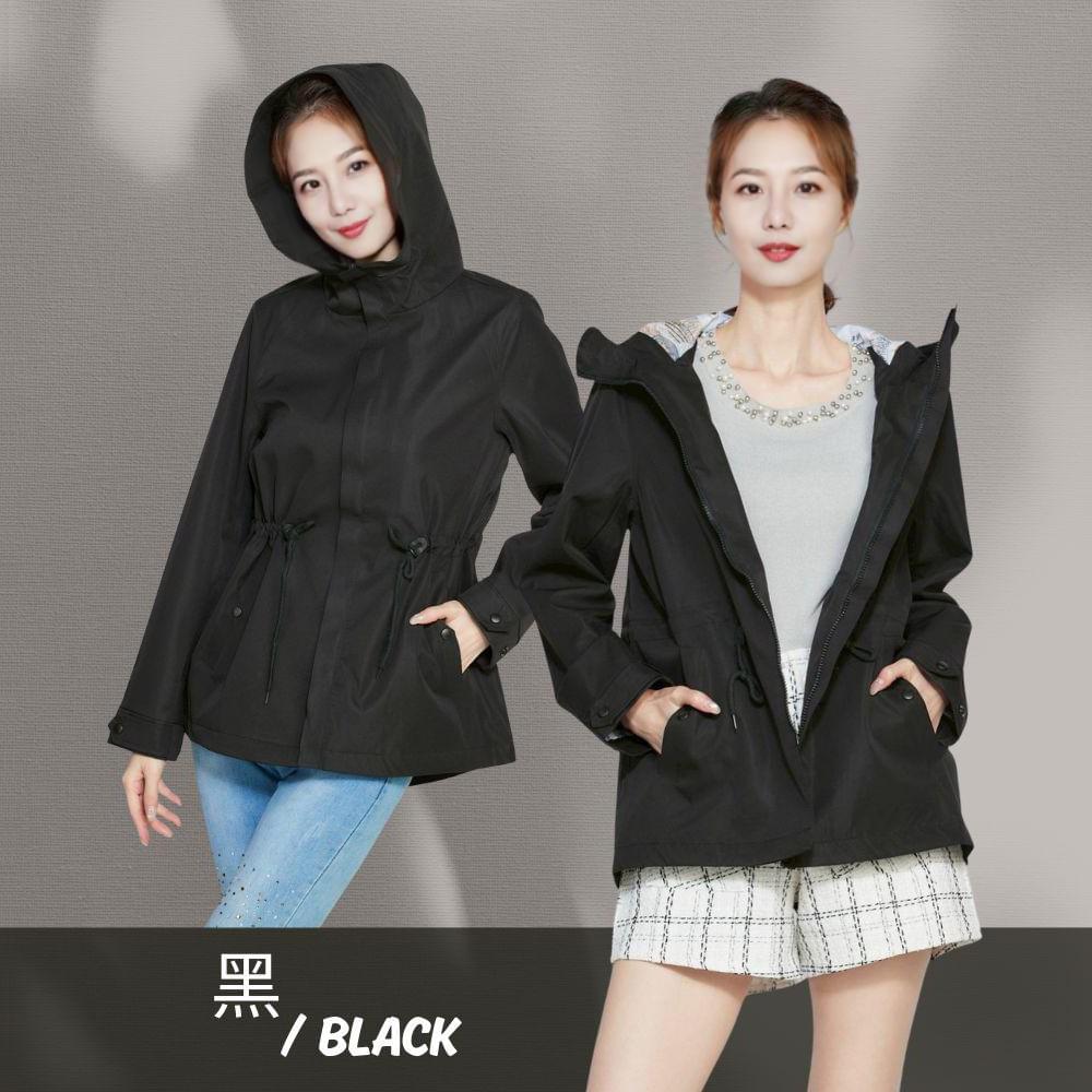 高防水防風機能連帽斗篷輕奢外套(HJL2502 三色可選)