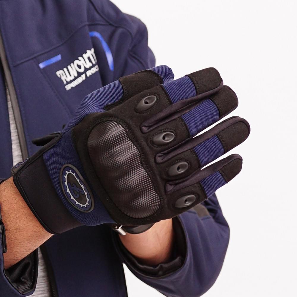 重機 摩托車騎士防護手套 (PSTG2002 紅色/丈青)