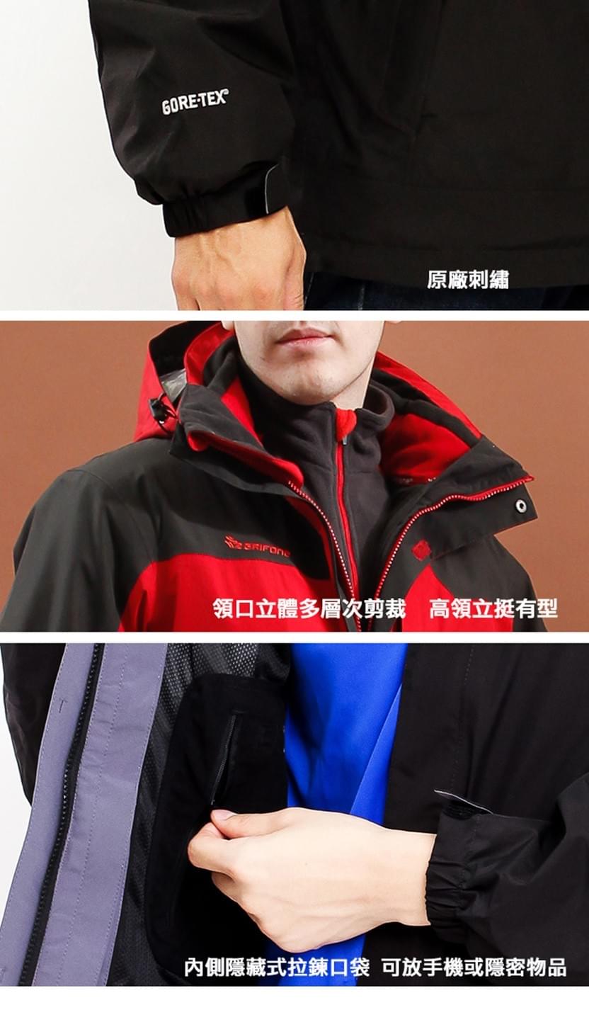 GORE-TEX 二合一兩件式內厚刷毛高防風防水外套 (GTX-002M 兩色可選)