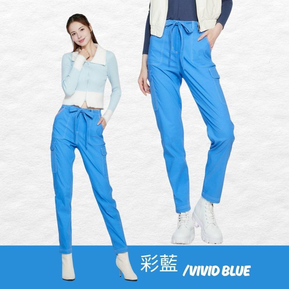 女款日系美型防曬長褲休閒褲(HPL008 墨灰/彩藍)