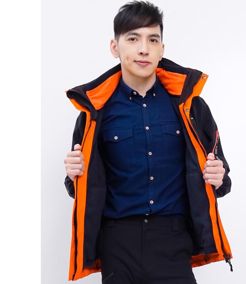 男款國際專業級極地禦寒高防水防風兩件式外套(DMJ001 黑桔)