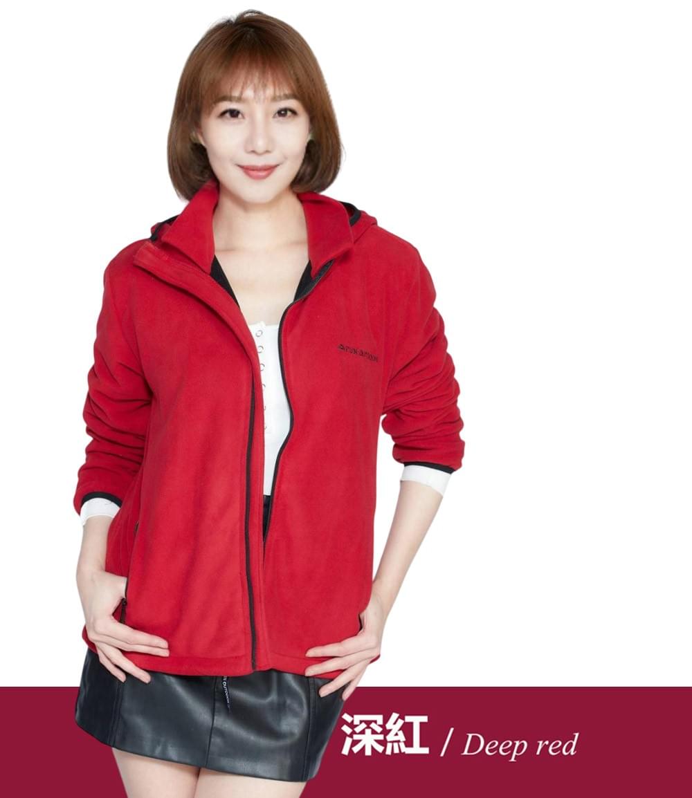 中性款雙層加厚絨毛連帽外套 (HML006 四色可選)