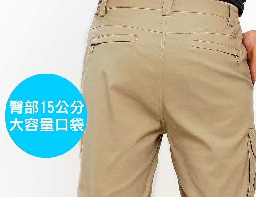 【戶外趣】男款短褲防潑水五分褲短褲(HPM019 淺卡其)