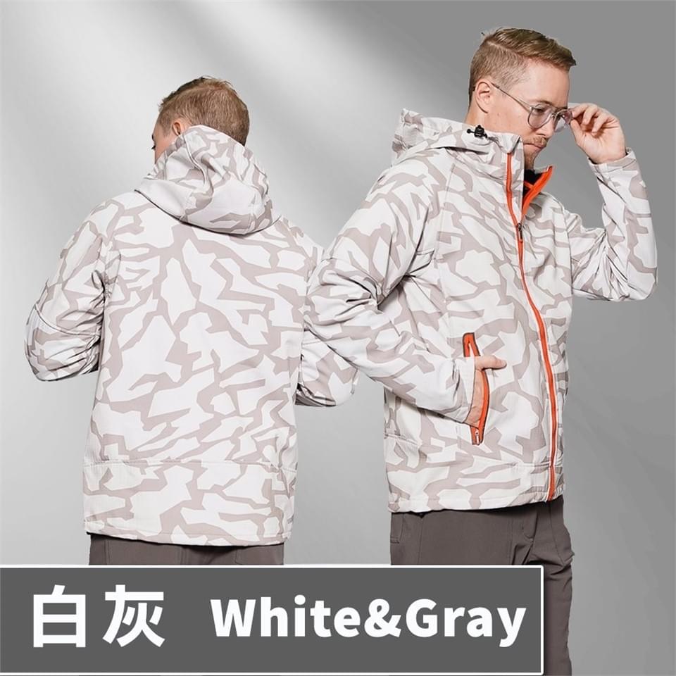 男款秋冬石墨烯防潑水防風三層軟殼外套迷彩防風外套(HMJ005 兩色可選)