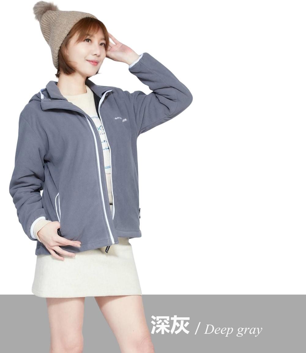 中性款雙層加厚絨毛連帽外套 (HML006 四色可選)