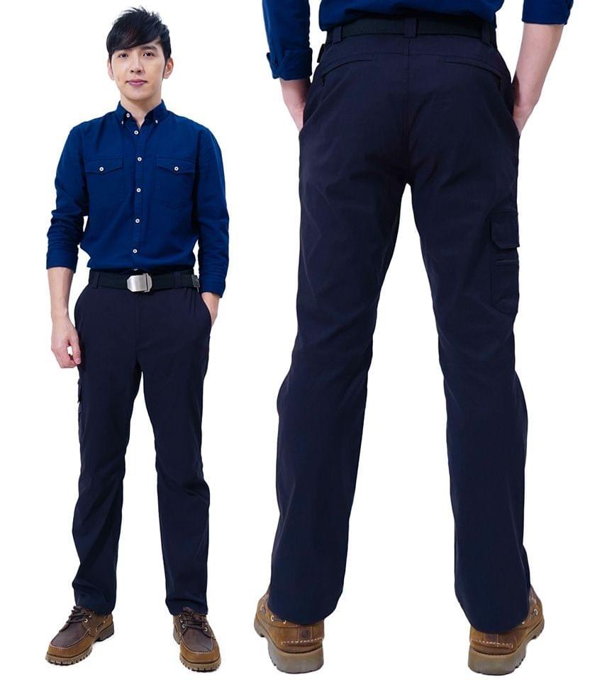 男多口袋輕薄快乾萊卡UPF50+防曬超彈長褲(HPM001S 黑色)