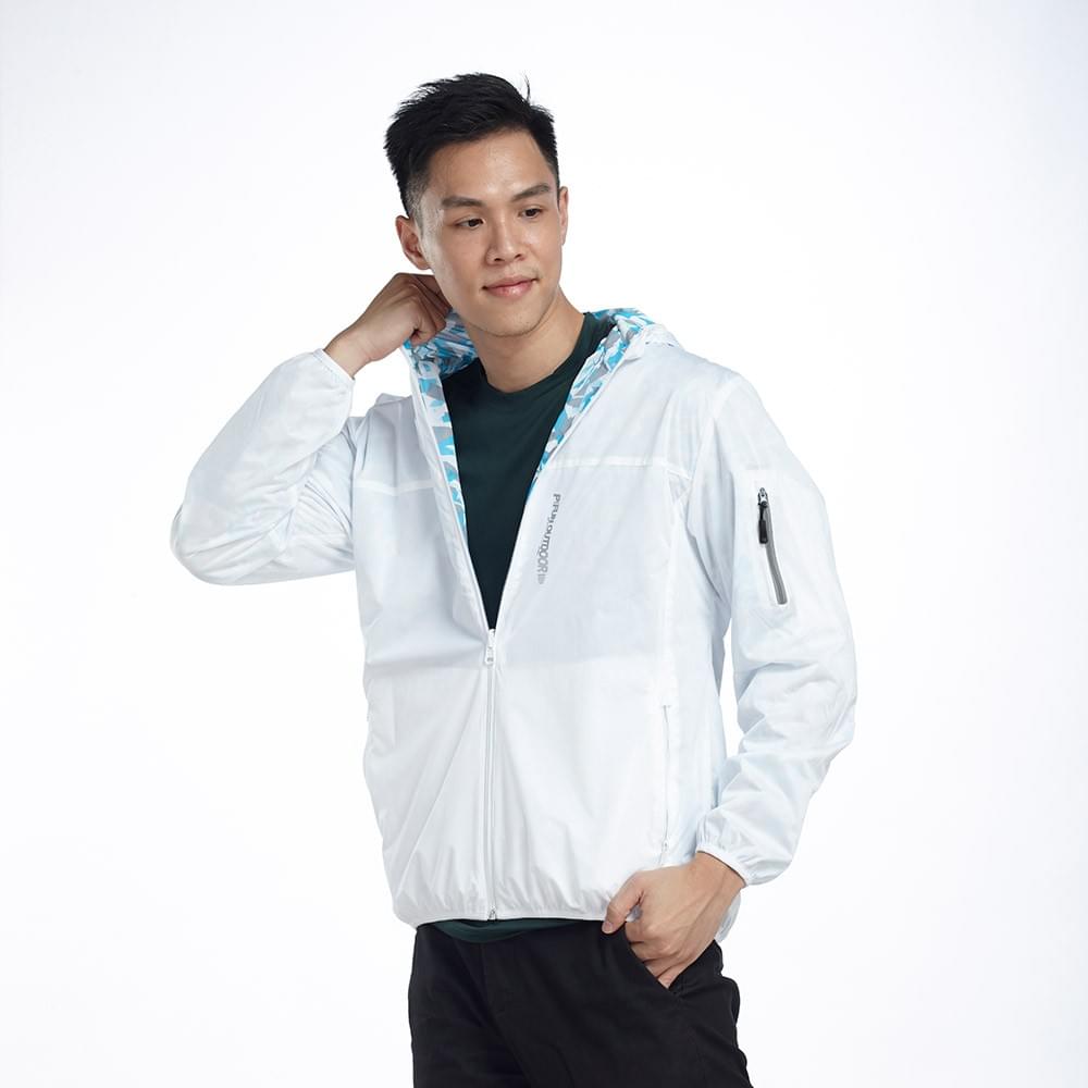 幾何印花柔軟舒適雙穿連帽防風外套( D1704 四色可選)